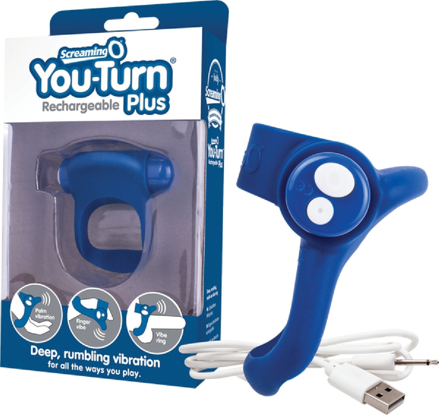 Charged You-Turn Plus – Rechargeable Vibrating Cock Ring > Cock Ring > Vibrating - Tophatter Daily Deals