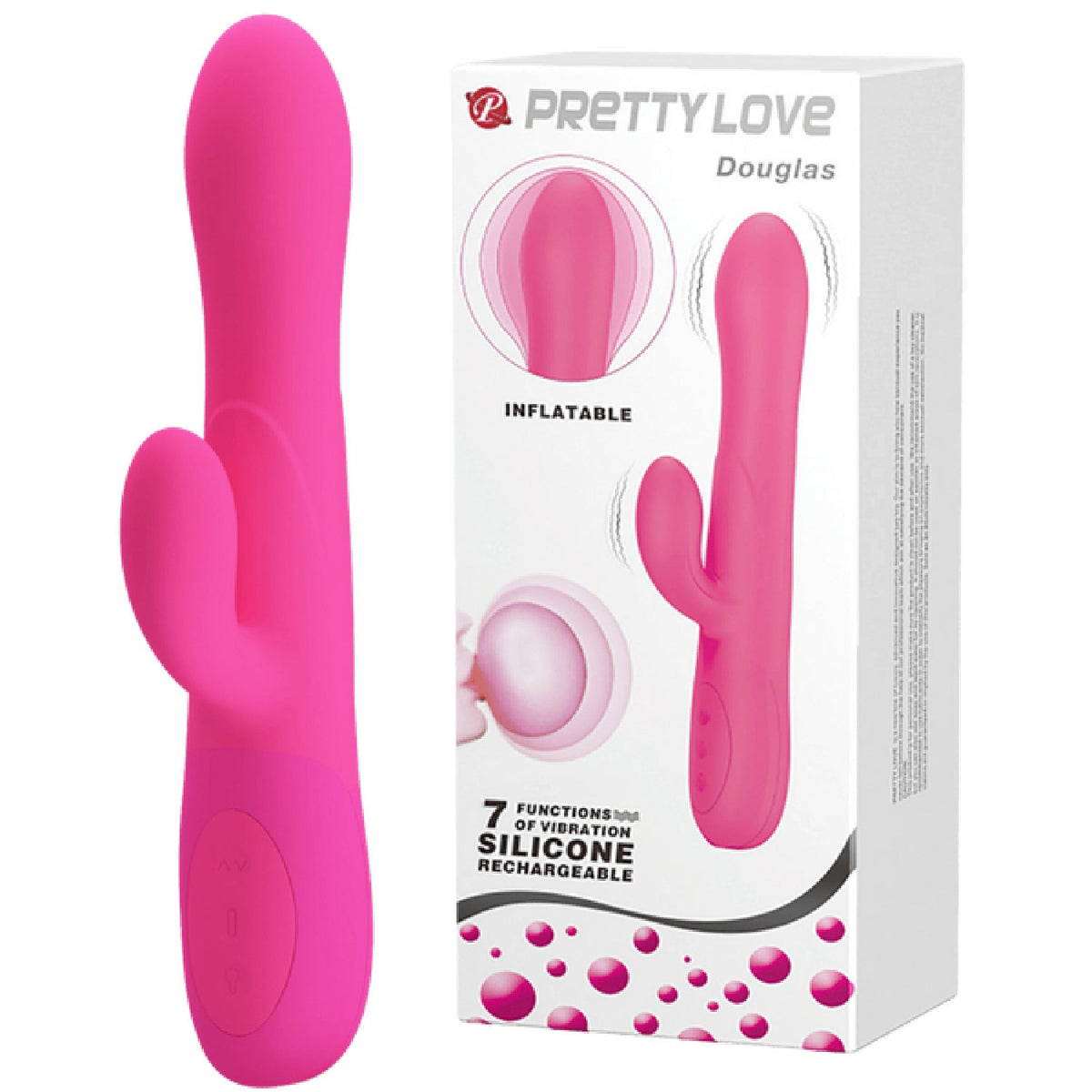 Inflatable Dennis – Rechargeable Vibrator with Angled Tip > Vibrators > Ladies > Rabbit Multi - Tophatter Daily Deals