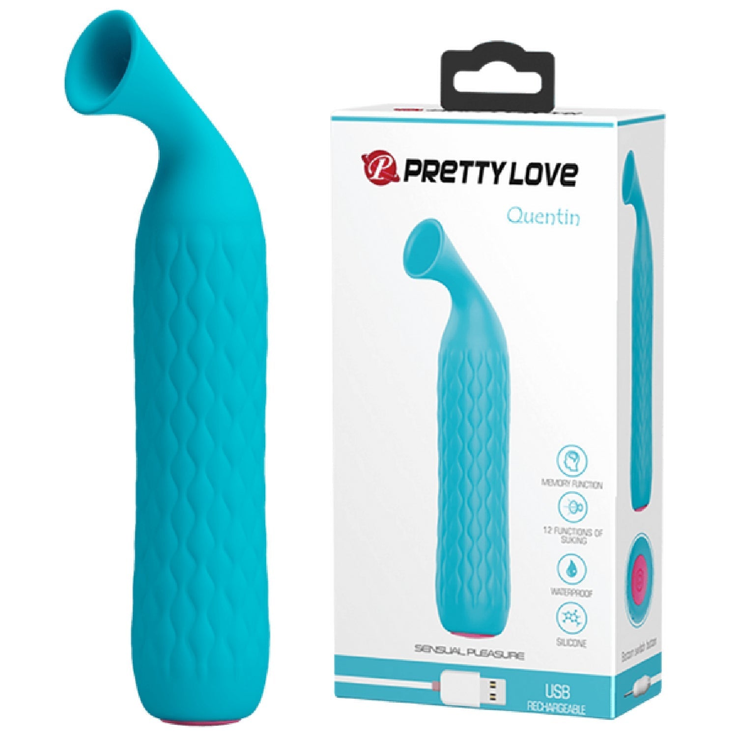 Rechargeable Quentin – 12 Suction Modes Clitoral Stimulator Made of Medical Silicone > Sex Toys For Ladies > Clitoral Vibrators and Stimulators - Tophatter Daily Deals