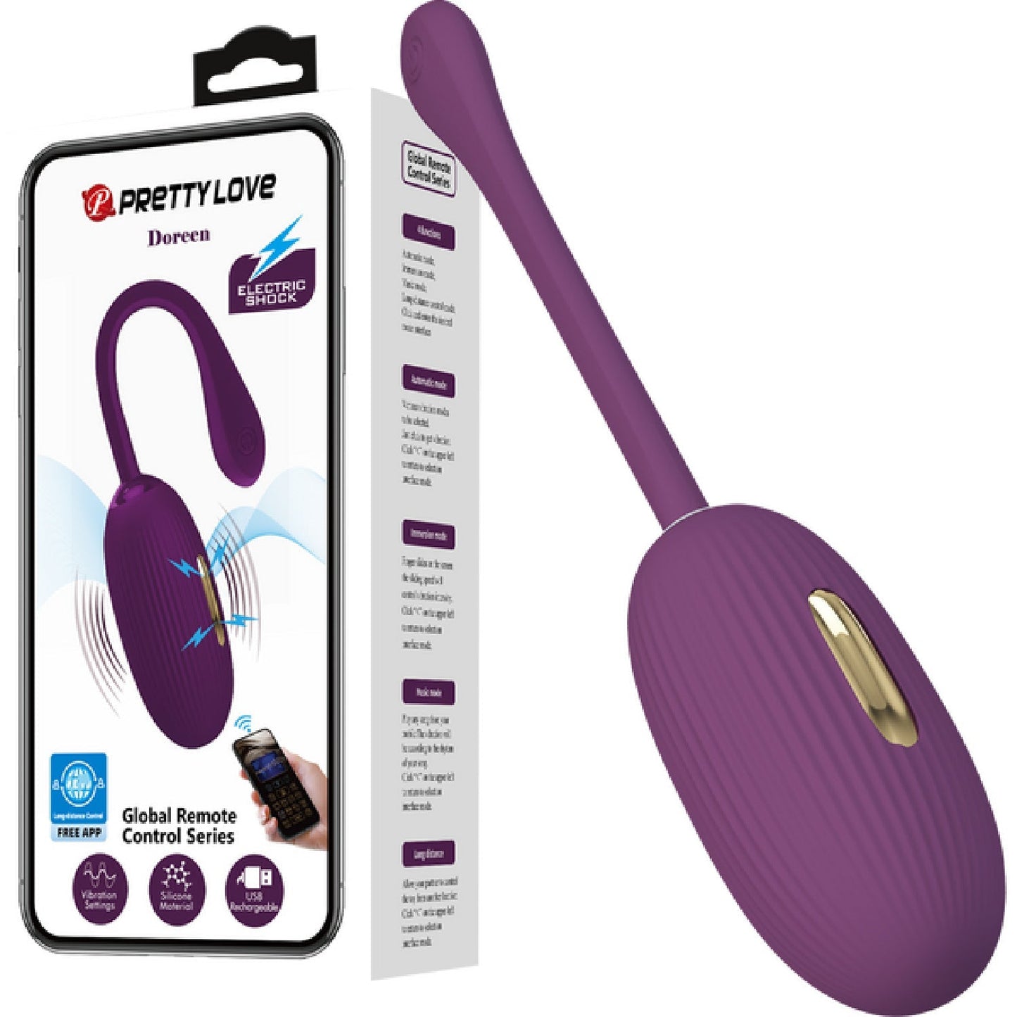 Doreen Byzantium – Rechargeable App Control Egg Vibrator > Sex Toys For Ladies > Vibrating Eggs - Tophatter Daily Deals