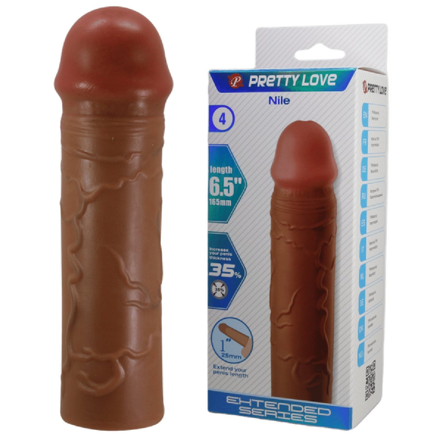 Nile 6.5 Inch Penis Sleeve – Realistic Erection-Extending Sleeve for Added Length and Girth > Sex Toys For Men > Penis Sleeves - Tophatter Daily Deals