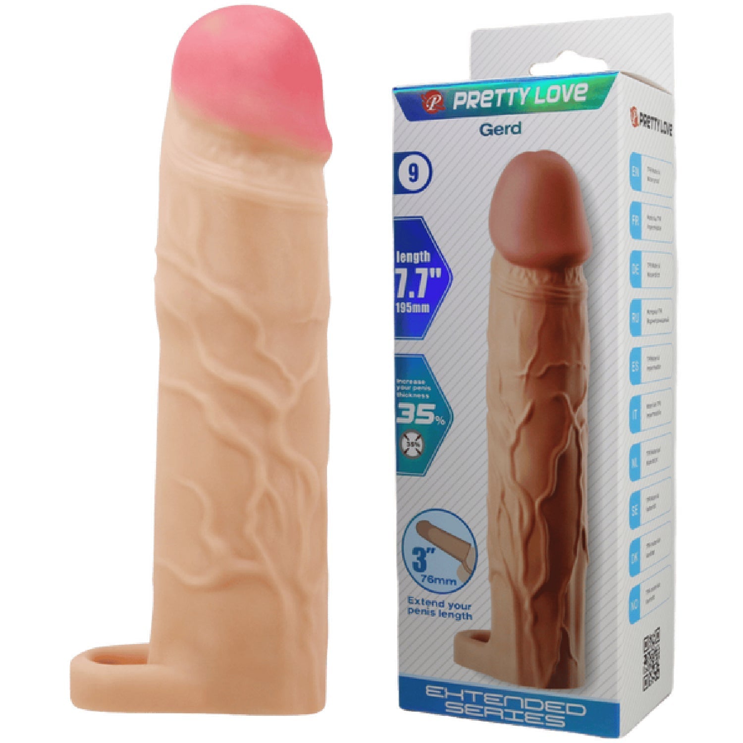 Gerd 7.7 Inch Penis Sleeve – Realistic Extension Sleeve > Sex Toys For Men > Penis Sleeves - Tophatter Daily Deals