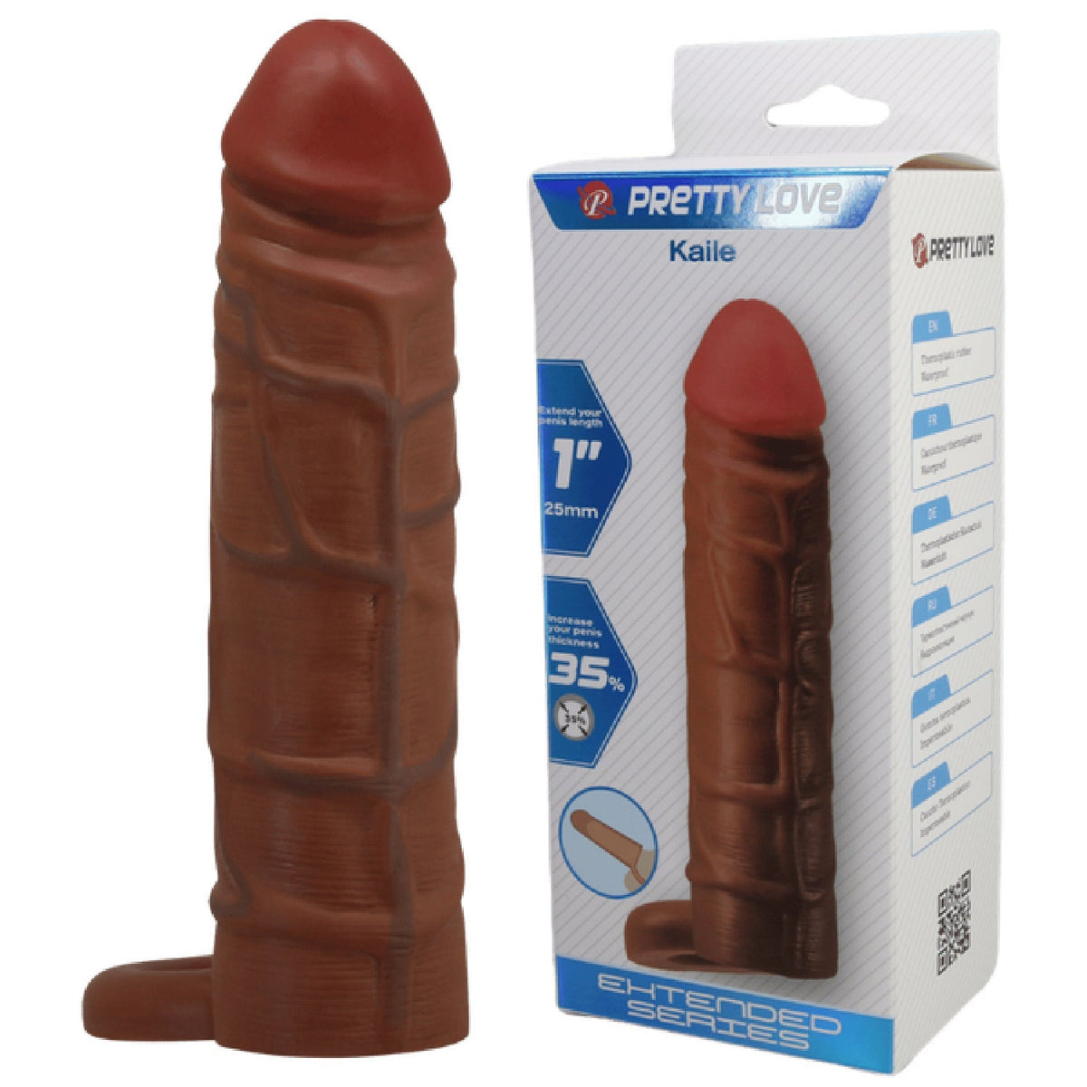 Kaile 7 Inch Stretchy Shaft Cock Sleeve With Ball Ring Penis Sheath > Sex Toys For Men > Penis Sleeves - Tophatter Daily Deals
