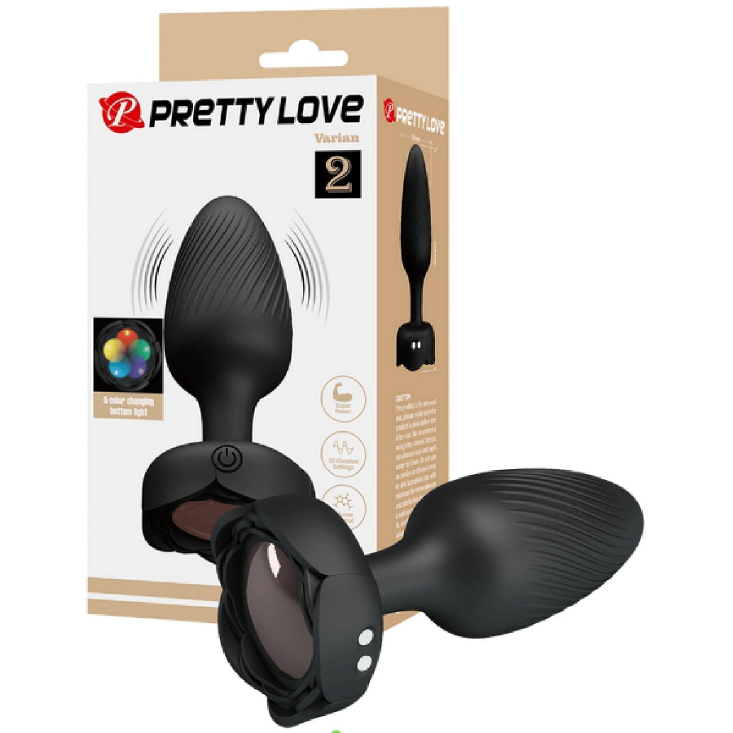 Varian Light-Up Rechargeable Butt Plug – LED Flashing Silicone Butt Plug > Anal Range > Vibrating Butt Plugs - Tophatter Daily Deals