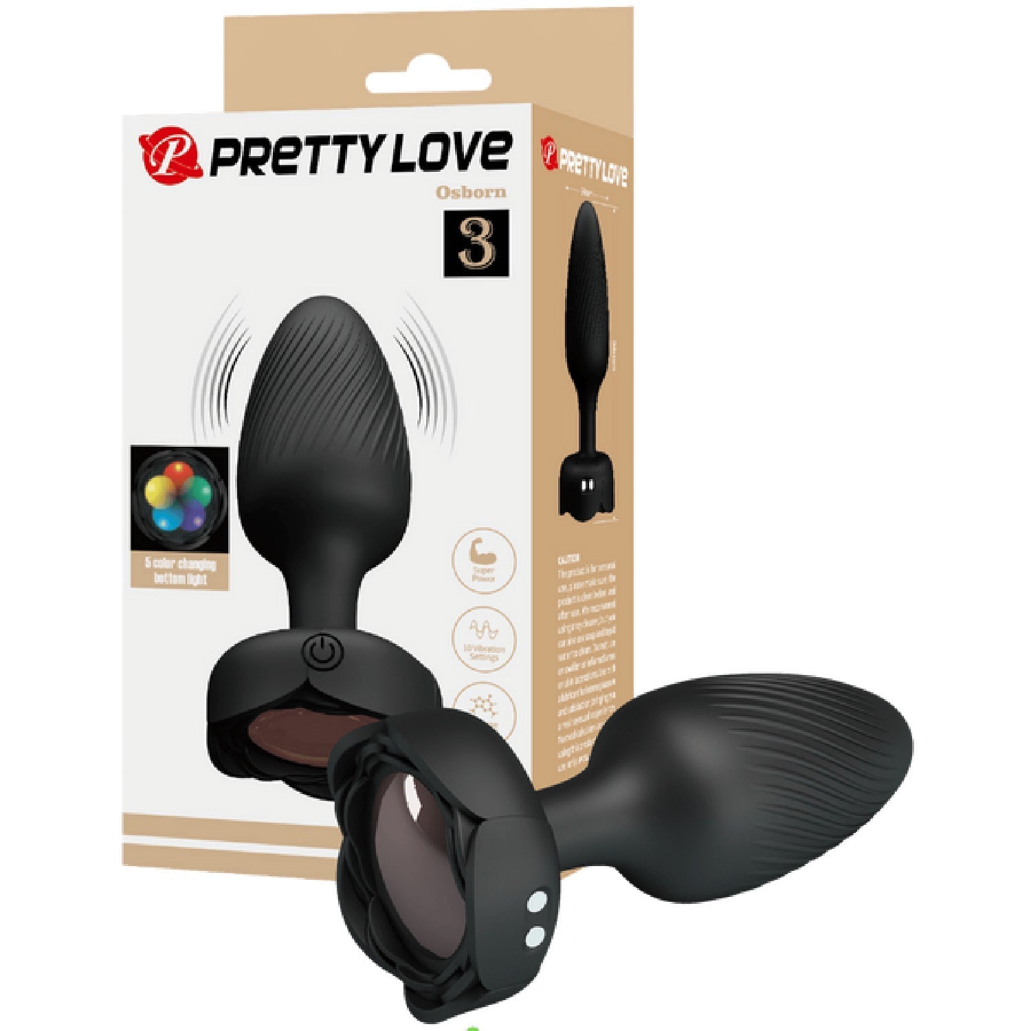 Varian Light-Up Rechargeable Butt Plug – LED Flashing Silicone Butt Plug > Anal Range > Vibrating Butt Plugs - Tophatter Daily Deals