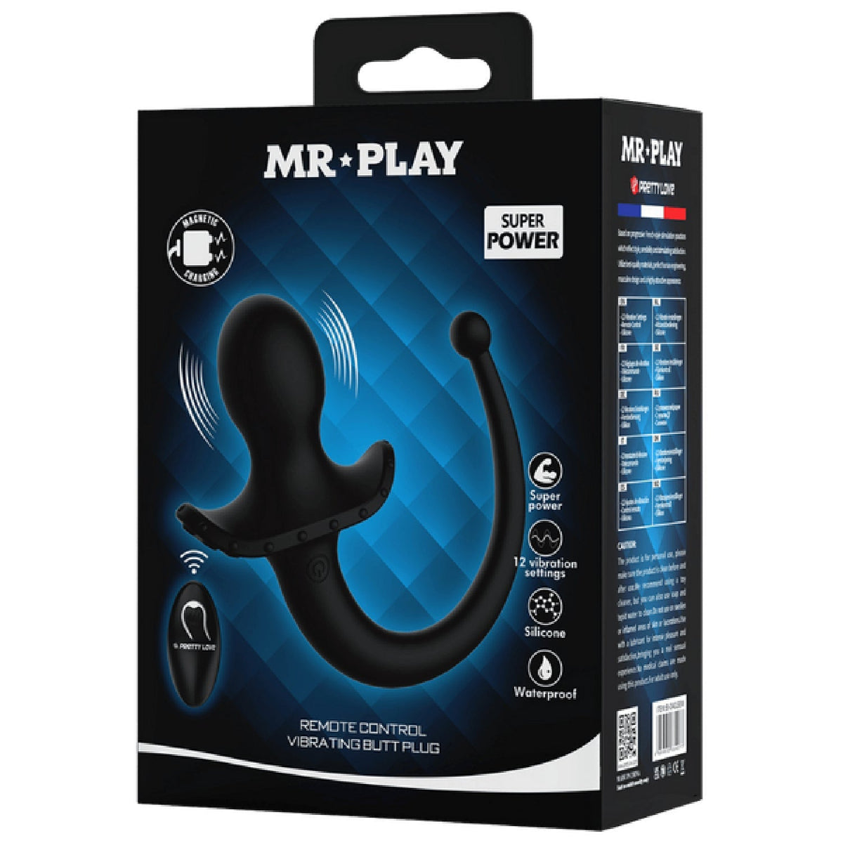 Remote Control Vibrating Butt Plug Tail (Black) – App-Compatible Wearable Vibrator with 12 Modes > Anal Range > Tail Butt Plugs - Tophatter Daily Deals