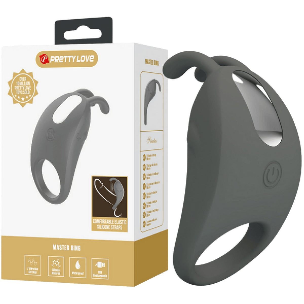 Stratus Rechargeable Silicone Cock Ring – Silicone Cock Ring > Cock Ring > Vibrating - Tophatter Daily Deals