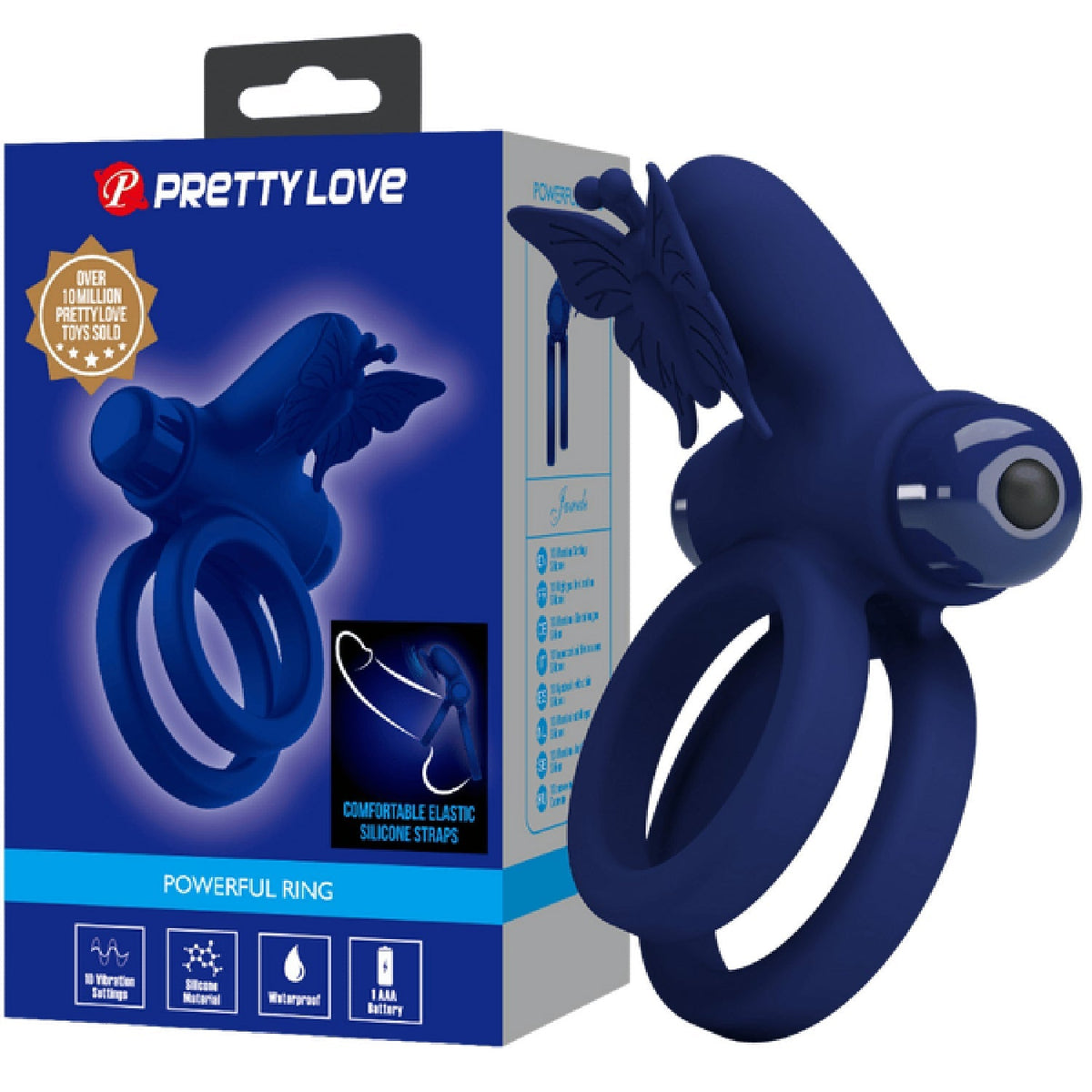 Pretty Love 10 Function – Soft Silicone Vibrating Butterfly Cock Ring > Sex Toys > Couples Toys - Tophatter Daily Deals