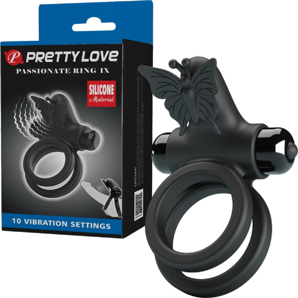 Pretty Love Passionate Ring IX – 10 Function Silicone Vibrating Cock Ring > Sex Toys > Couples Toys - Tophatter Daily Deals