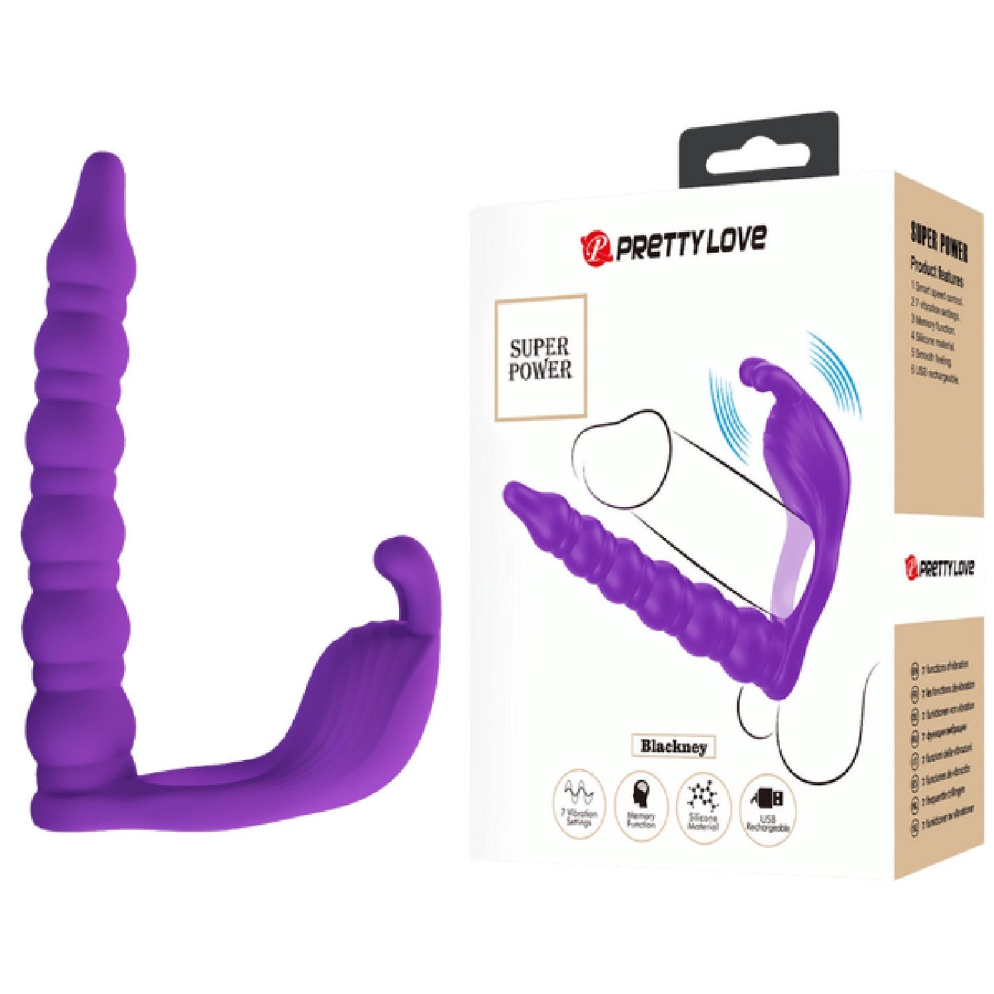 Blackney Rechargeable Vibrating Cock Ring – 7 Function Cock Ring > Sex Toys > Couples Toys - Tophatter Daily Deals