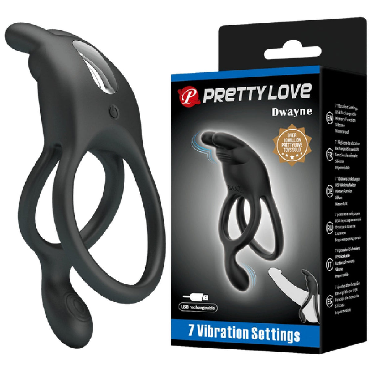 Seth Rechargeable Silicone Vibrating Cock Ring – Powerful Vibrations for Clit and Cock Stimulation > Cock Ring > Vibrating - Tophatter Daily Deals