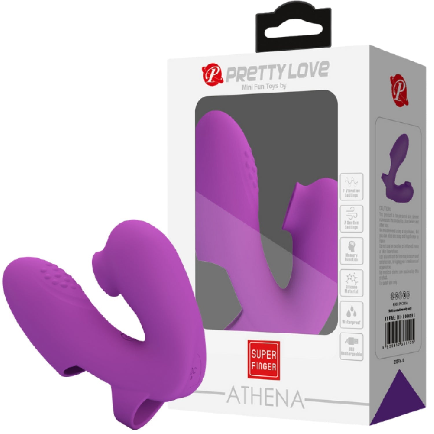 Rechargeable Athena – Silicone Finger Vibrator with 7 Vibration and Tapping Modes > Vibrators > Finger Vibrators - Tophatter Daily Deals