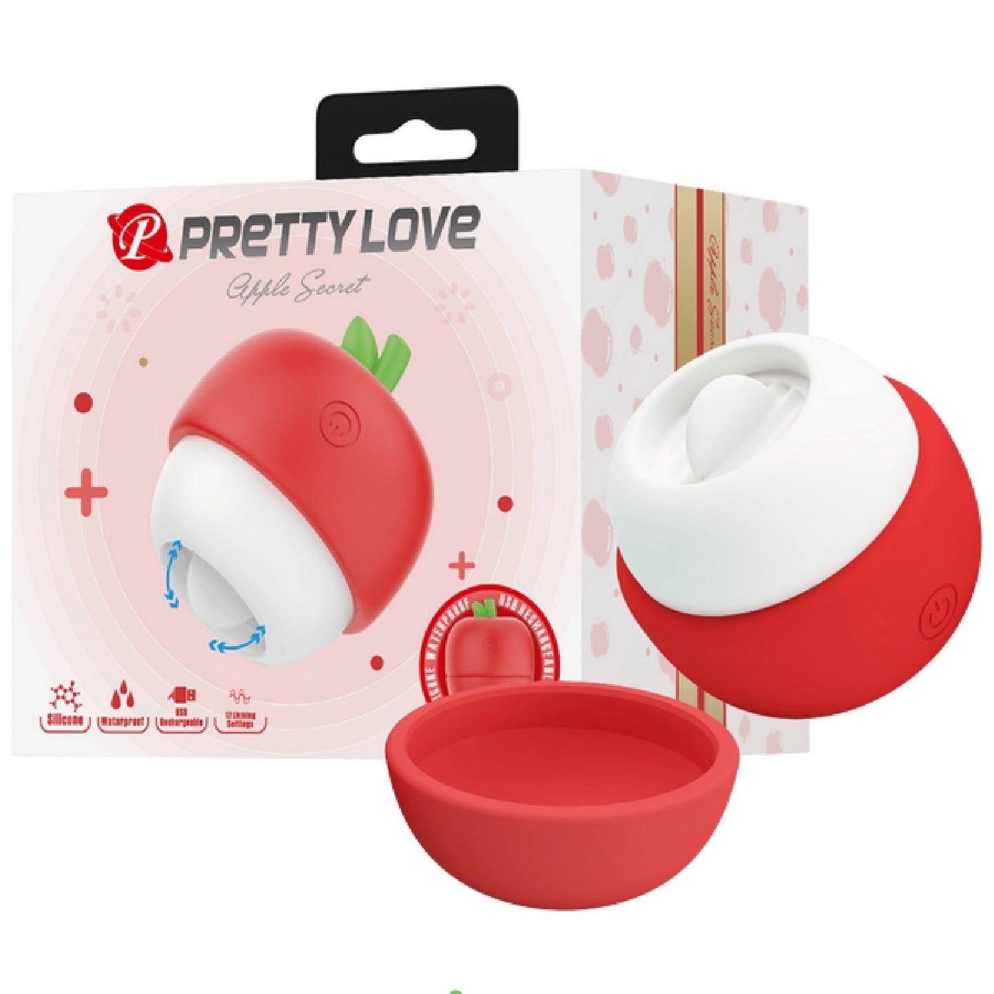 Apple Secret Rechargeable – Silicone Clitoral Tongue-Like Stimulator Vibrator > Sex Toys For Ladies > Clitoral Vibrators and Stimulators - Tophatter Daily Deals