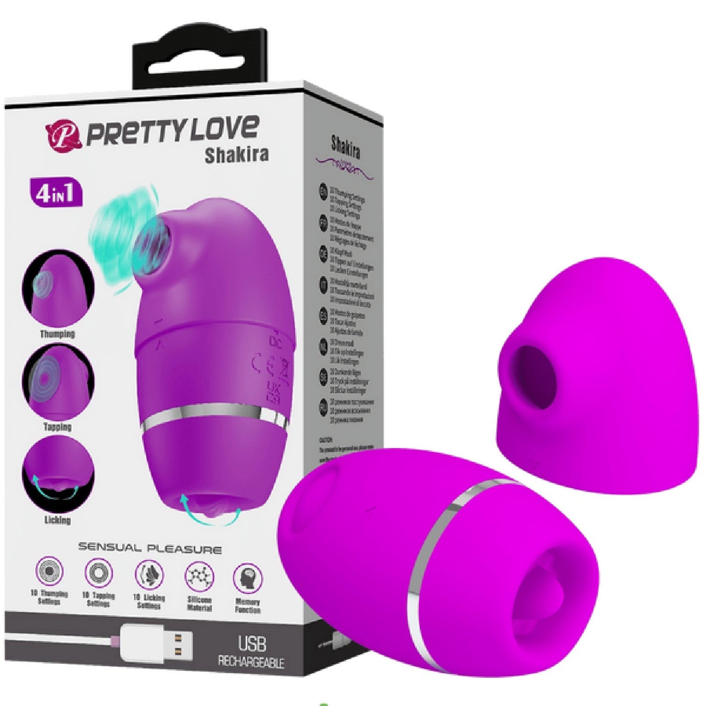 4in1 Thumping Shakira – 12 Function Silicone Vibrator > Sex Toys For Ladies > Clitoral Vibrators and Stimulators - Tophatter Daily Deals