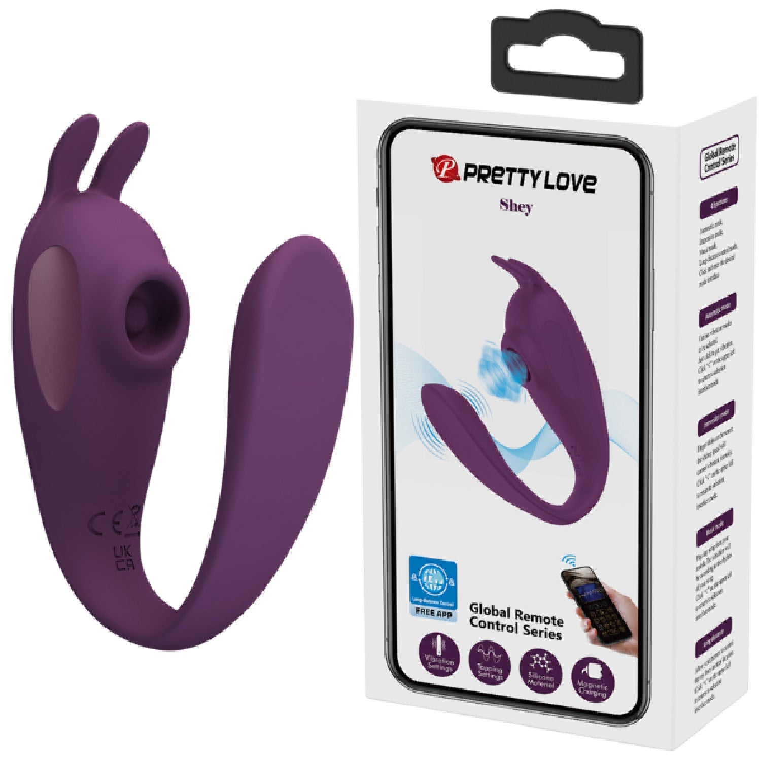 Shey Byzantium – App Control Ergonomic C-Shape G-Spot and Clitoral Vibrator > Vibrators > Ladies > Clitoral Vibrators and Stimulators - Tophatter Daily Deals