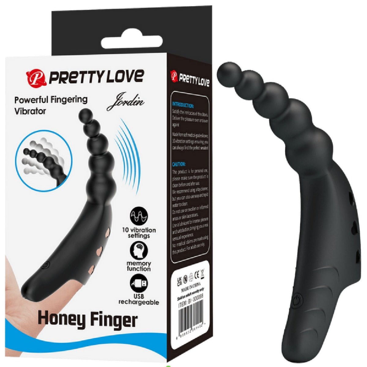 Jordin Honey Finger - Flexible Ribbed G-Spot And Clitoris Stimulating Vibrator With 10 Settings > Vibrators > Finger Vibrators - Tophatter Daily Deals
