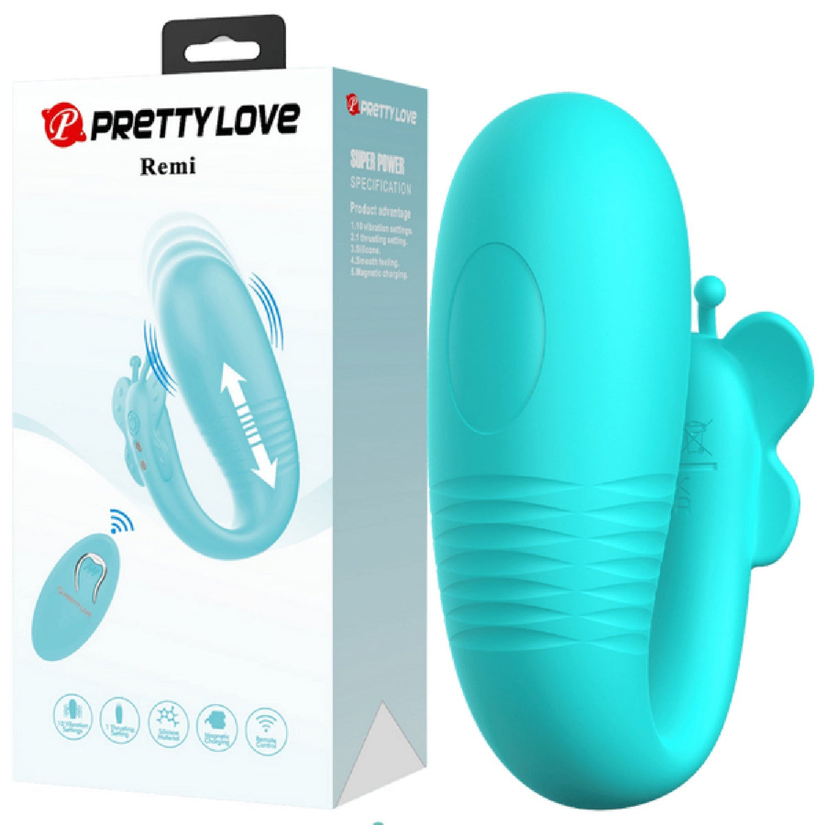 Rechargeable Remote Remi – Remote-Controlled Textured Silicone Vibrator > Sex Toys For Ladies > Clitoral Vibrators and Stimulators - Tophatter Daily Deals