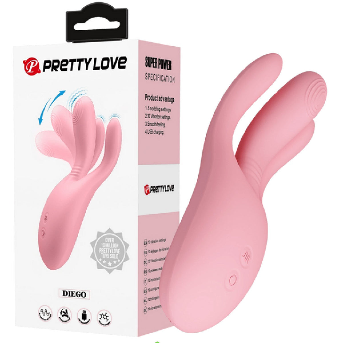 Pretty Love Finger Flicker Diego – Rechargeable Flexible Vibrator with Multiple Settings > Vibrators > Finger Vibrators - Tophatter Daily Deals