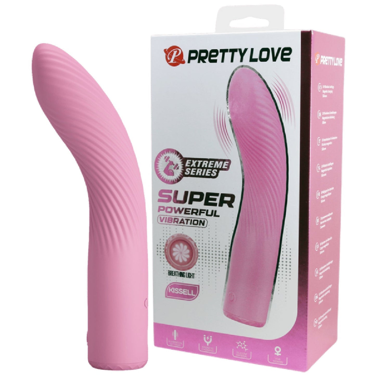 Kissell Rechargeable Vibrator – 10 Function, Breathing Light Design, Slim Silicone Body > Vibrators > G-Spot - Tophatter Daily Deals
