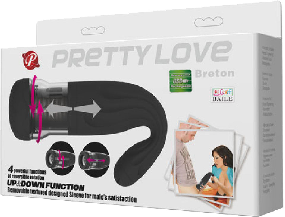 Pretty Love Breton – Rechargeable Male Masturbator with Rotation and Thrust Functions > Sex Toys For Men > Masturbators > Vibrating - Tophatter Daily Deals