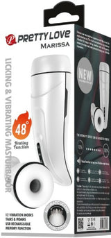 Pretty Love Marissa – Rechargeable Licking and Vibrating Masturbator with 7 Patterns and 12 Intensity Levels > Sex Toys For Men > Masturbators Premium - Tophatter Daily Deals