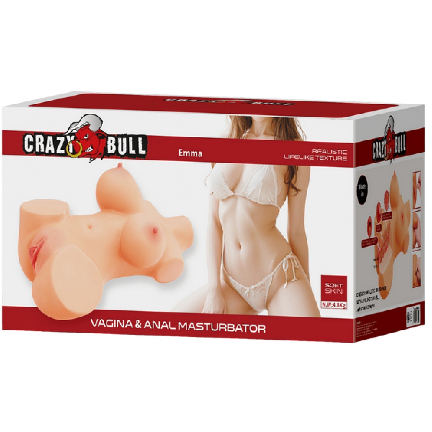 Emma Sort Skin Technology Masturbator – Realistic Vagina and Anal Stimulator > Sex Toys For Men > Assbators - Tophatter Daily Deals