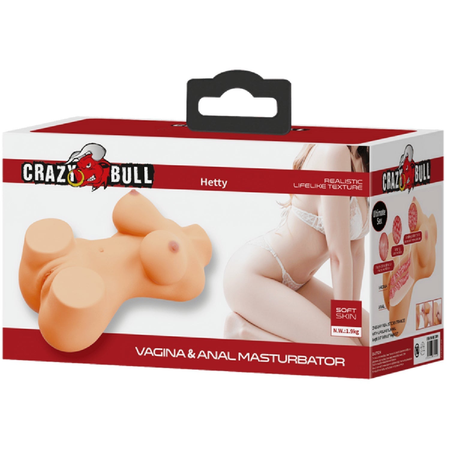 Hetty Sort Skin Technology Masturbator – Hyper-Realistic Vagina and Anal Stimulator > Sex Toys For Men > Masturbators > Manual - Tophatter Daily Deals