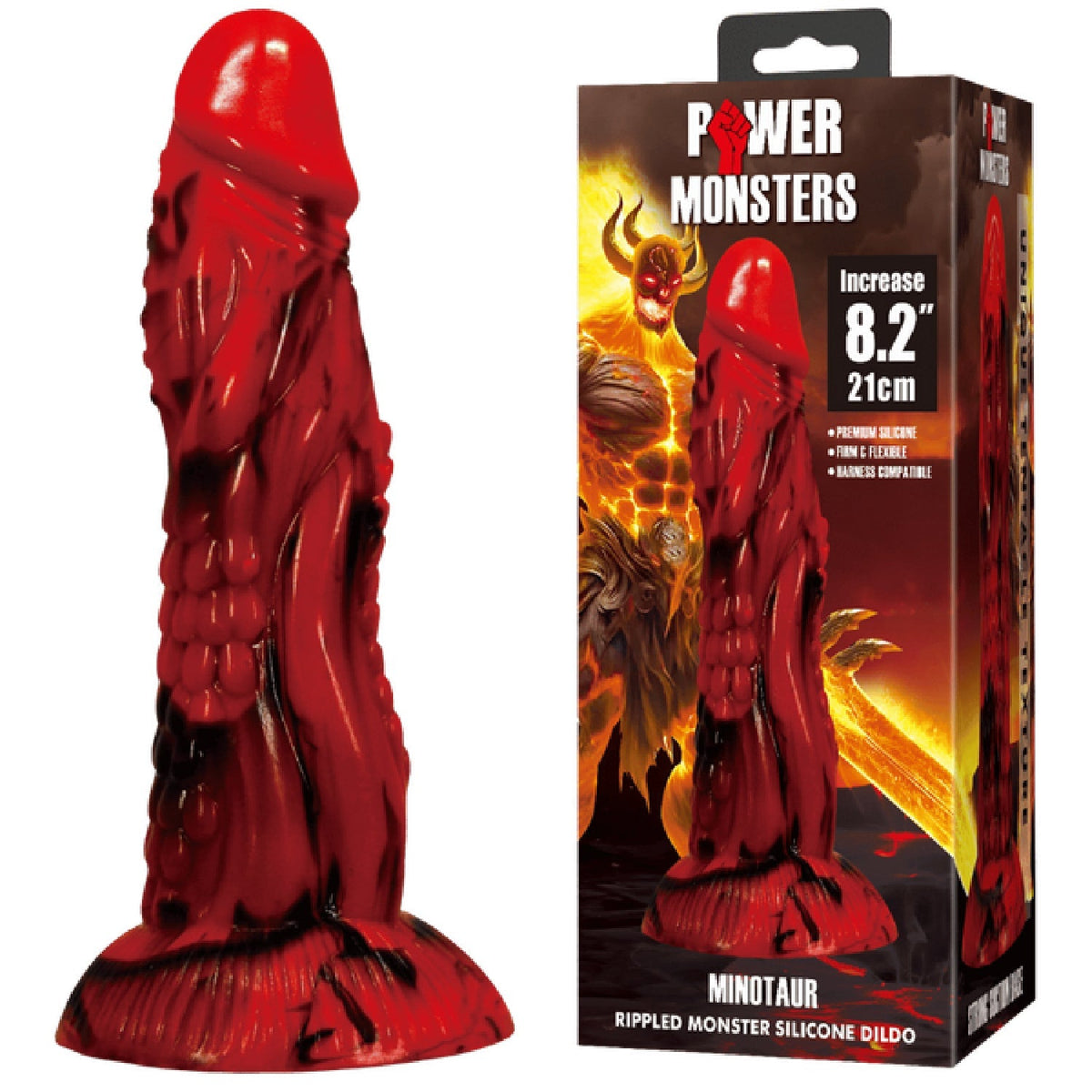 Minotaur 8.2 Inch Silicone Dildo – Premium Body-Safe Flexible Dildo > Dildos > Fantasy - Tophatter Daily Deals
