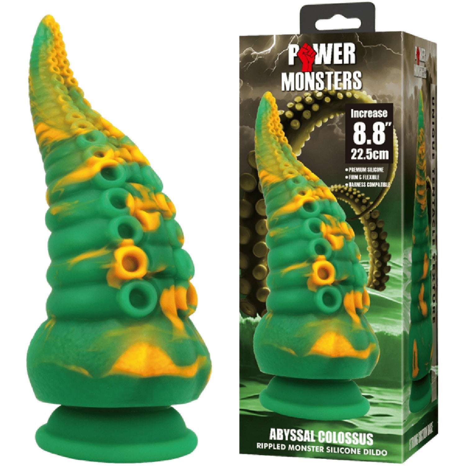 Abyssal Colossus – Silicone 8.8 Inch Dildo with Pronounced Ridges > Dildos > Fantasy - Tophatter Daily Deals