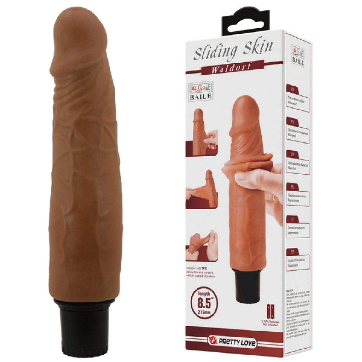 Waldorf Vibrating 8.5 Inch Realistic Dildo – Multi-Speed Vibrator > Dildos > Realistic Dildos - Tophatter Daily Deals