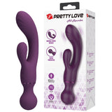 Rechargeable All Rounder – Waterproof Silicone Rabbit Vibrator with Ribbed Heads > Vibrators > Ladies > Rabbit - Tophatter Daily Deals