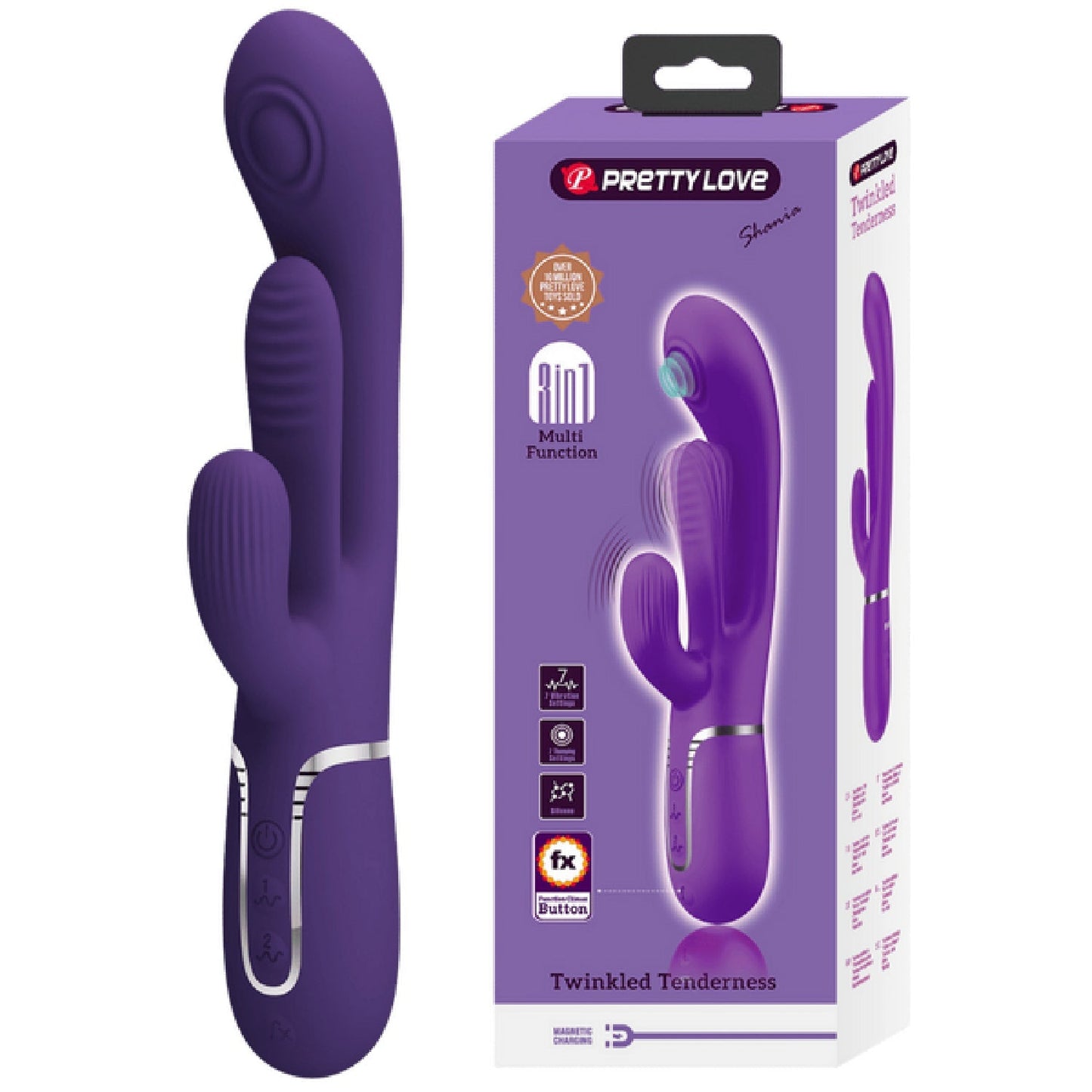 Shania 4in1 Multi-Function Rabbit Vibrator – Velvet Silicone 7 Vibration Settings > Vibrators > Ladies > Rabbit - Tophatter Daily Deals