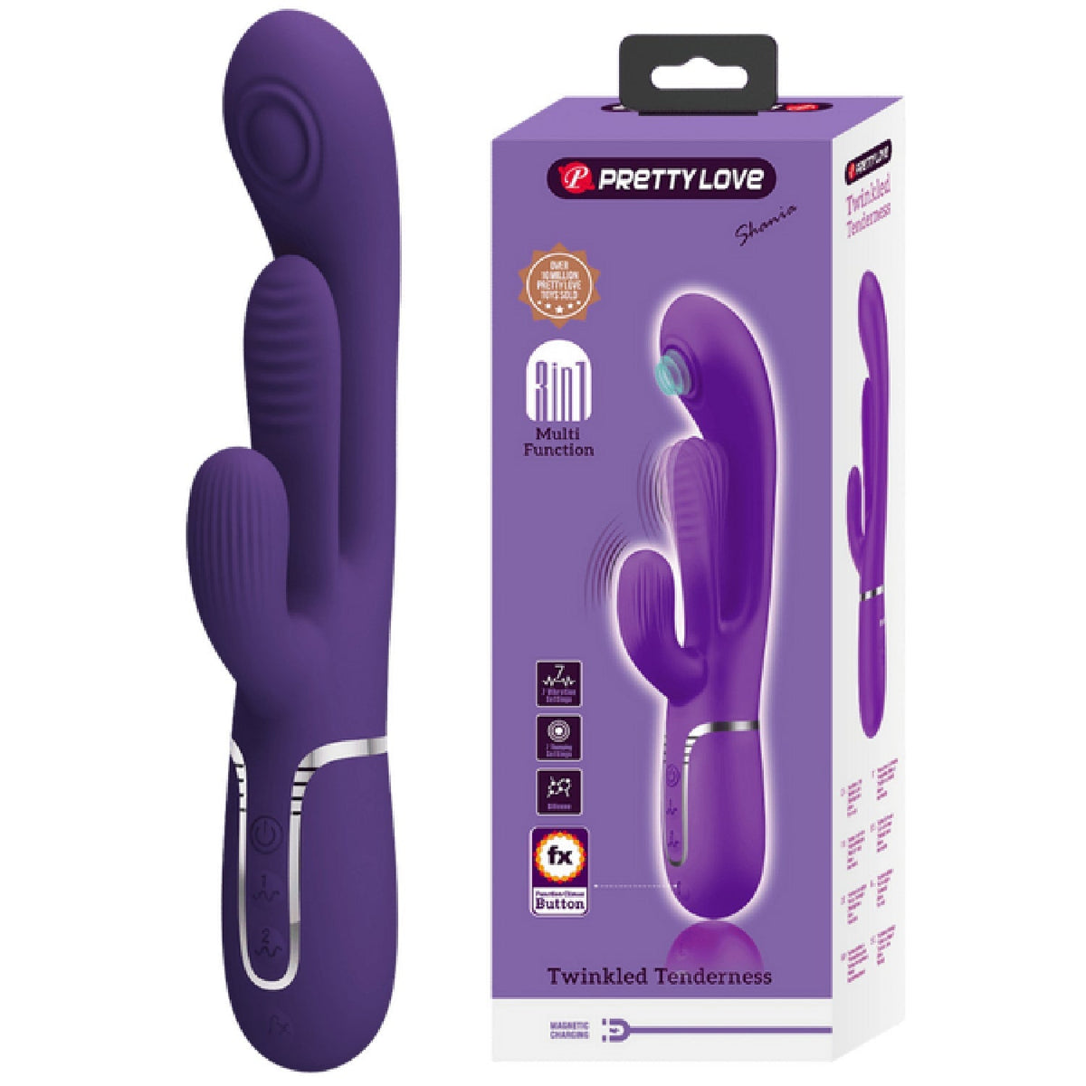Shania 4in1 Multi-Function Rabbit Vibrator – Velvet Silicone 7 Vibration Settings > Vibrators > Ladies > Rabbit - Tophatter Daily Deals