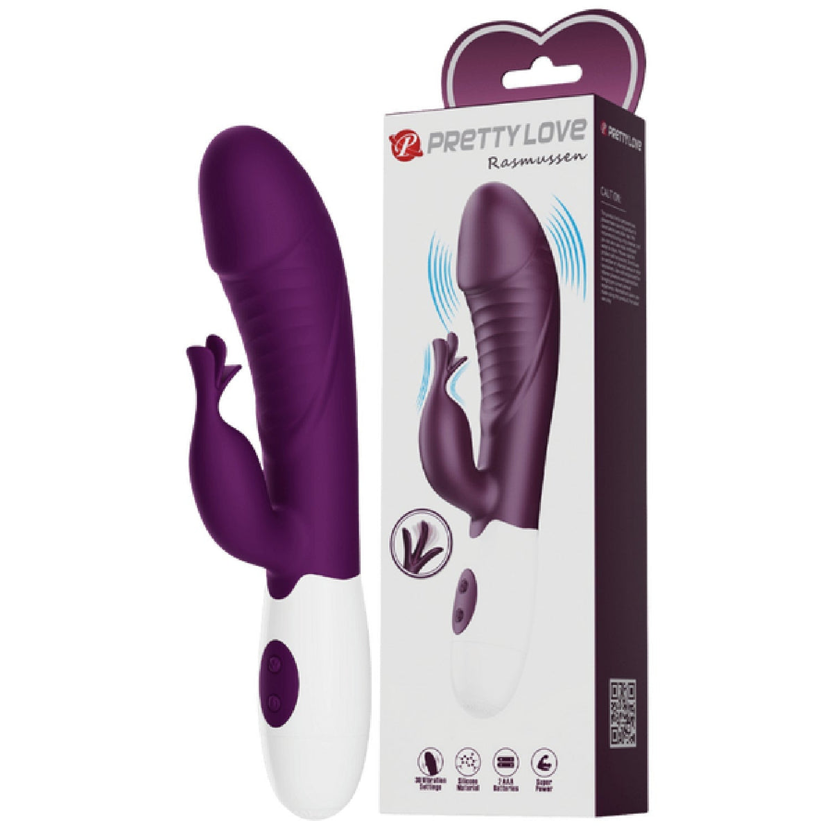 Rasmussen Dual Stimulator – G-Spot and Clitoral Vibrator with 30 Frequencies > Vibrators > Ladies > Rabbit - Tophatter Daily Deals