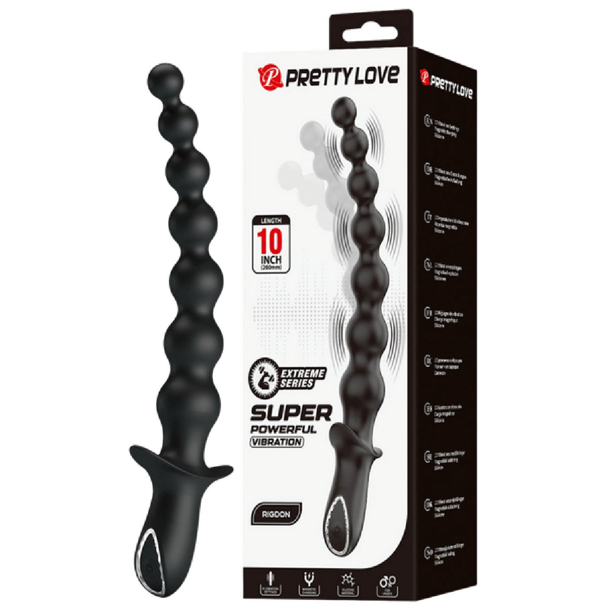 Rigdon – Rechargeable 10-Function Vibrating Bullet Anal Toy with Smooth Silicone Finish > Vibrators > Mini Vibrators - Tophatter Daily Deals