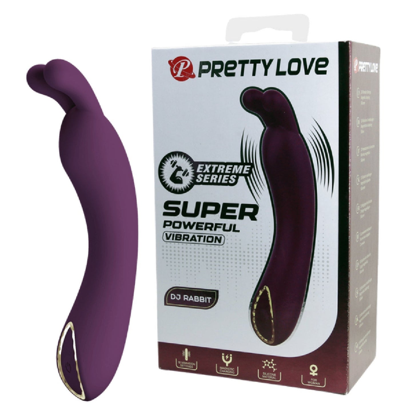 DJ Rabbit – Rechargeable Silicone 10-Function Super Powerful G-Spot Rabbit Vibrator > Vibrators > Ladies > Rabbit - Tophatter Daily Deals