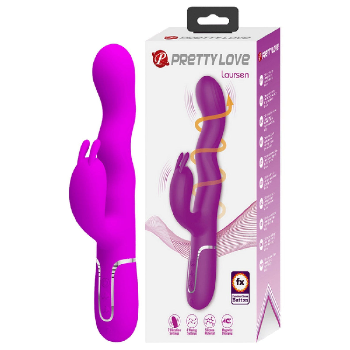 Laursen Rechargeable – Luxury Magnetic Charging G-Spot and Clitoral Vibrator > Vibrators > Ladies > Rabbit - Tophatter Daily Deals