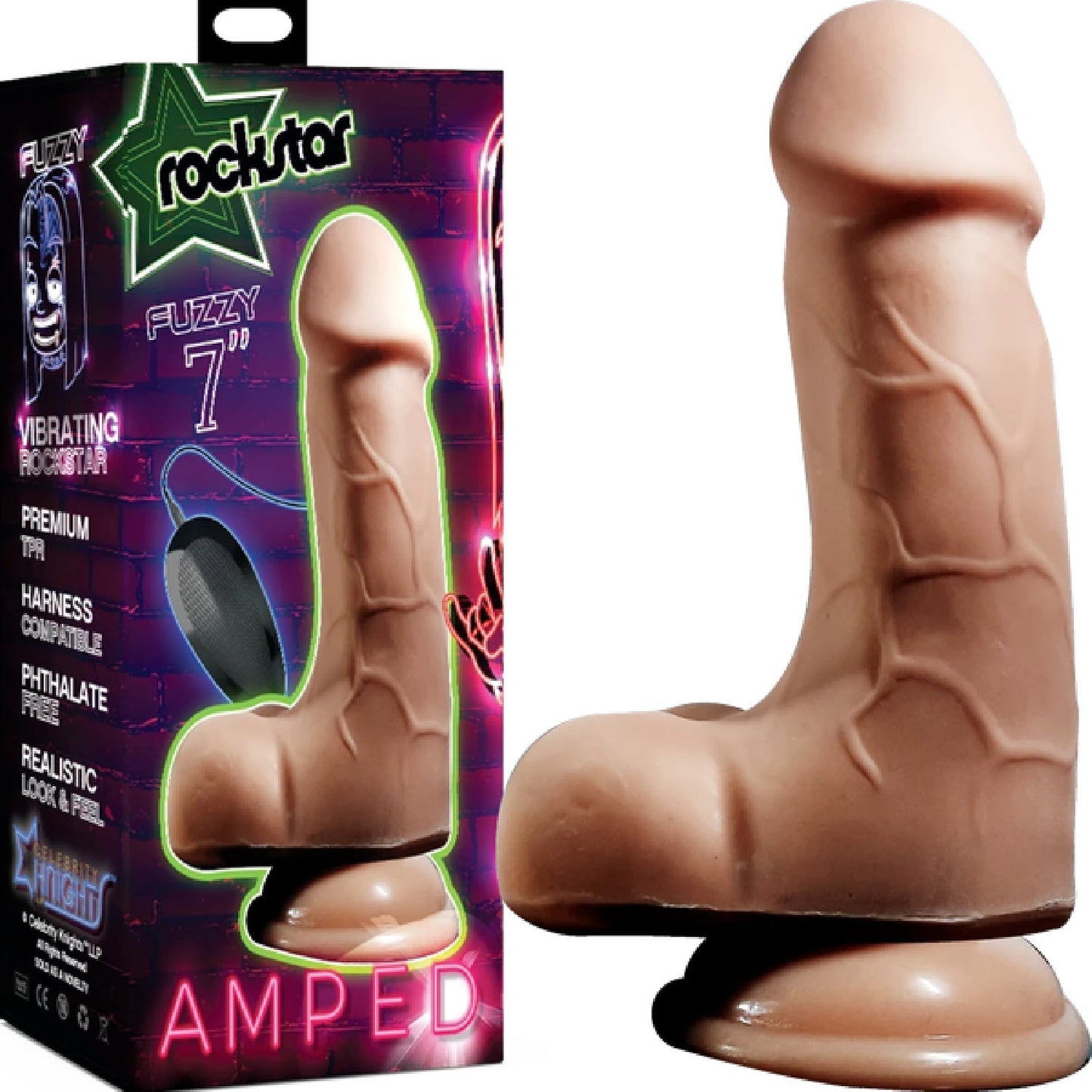 Fuzzy 7" Vibrating Dildo (Flesh) > Dildos > Realistic Dildos - Tophatter Daily Deals
