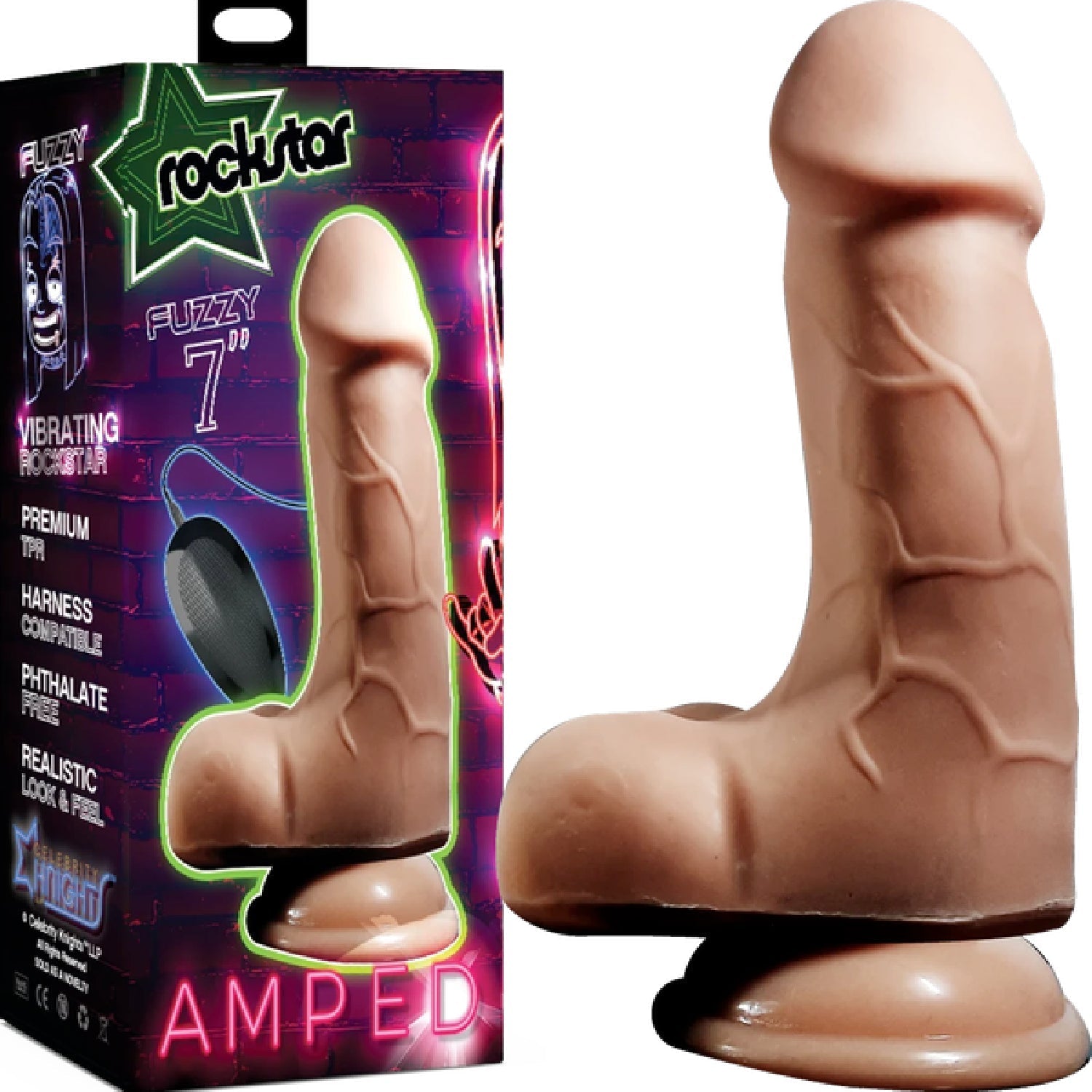 Fuzzy 7" Vibrating Dildo (Flesh) > Dildos > Realistic Dildos - Tophatter Daily Deals