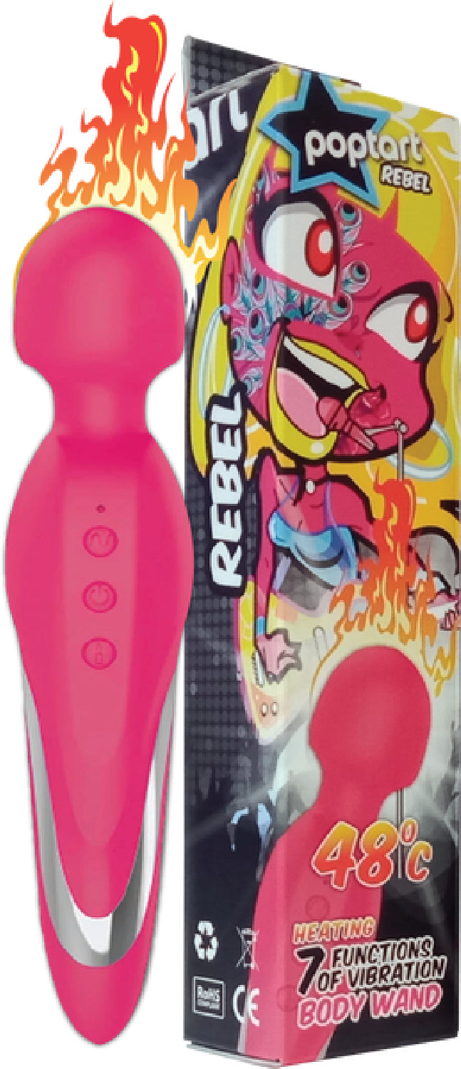 Rebel Warming Body Wand (Pink) – Rechargeable Silicone 7-Function Heating Vibrator > Sex Toys > Massage Wands - Tophatter Daily Deals