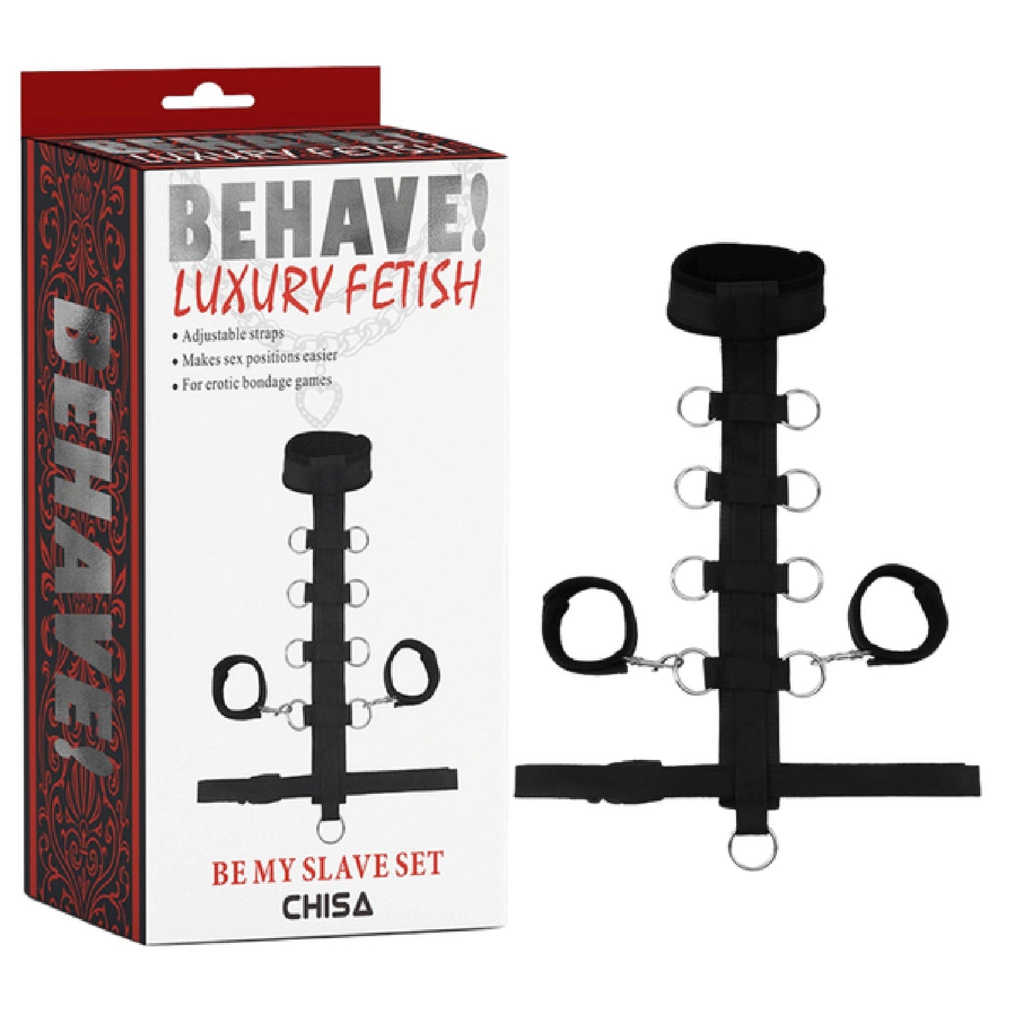 Be My Slave Set – Adjustable Straps with Cuffs and Restraint Strap Bondage Set > Bondage Gear > Restraints - Tophatter Daily Deals