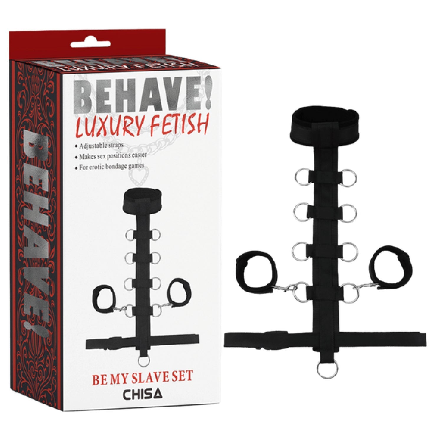 Be My Slave Set – Adjustable Straps with Cuffs and Restraint Strap Bondage Set > Bondage Gear > Restraints - Tophatter Daily Deals