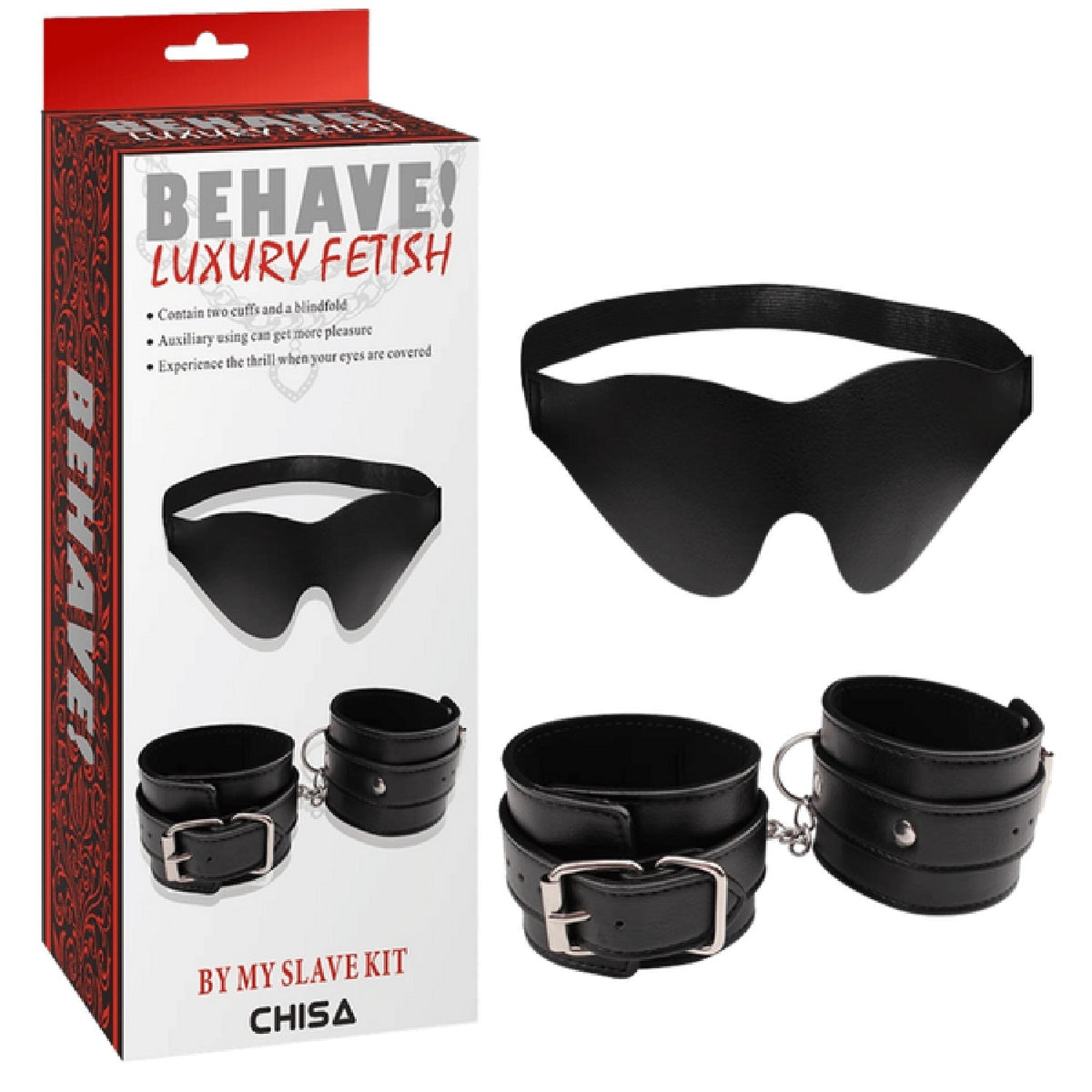 By My Slave Kit – Fully Adjustable Collar and Handcuffs Restraint Set > Bondage Gear > Restraints - Tophatter Daily Deals