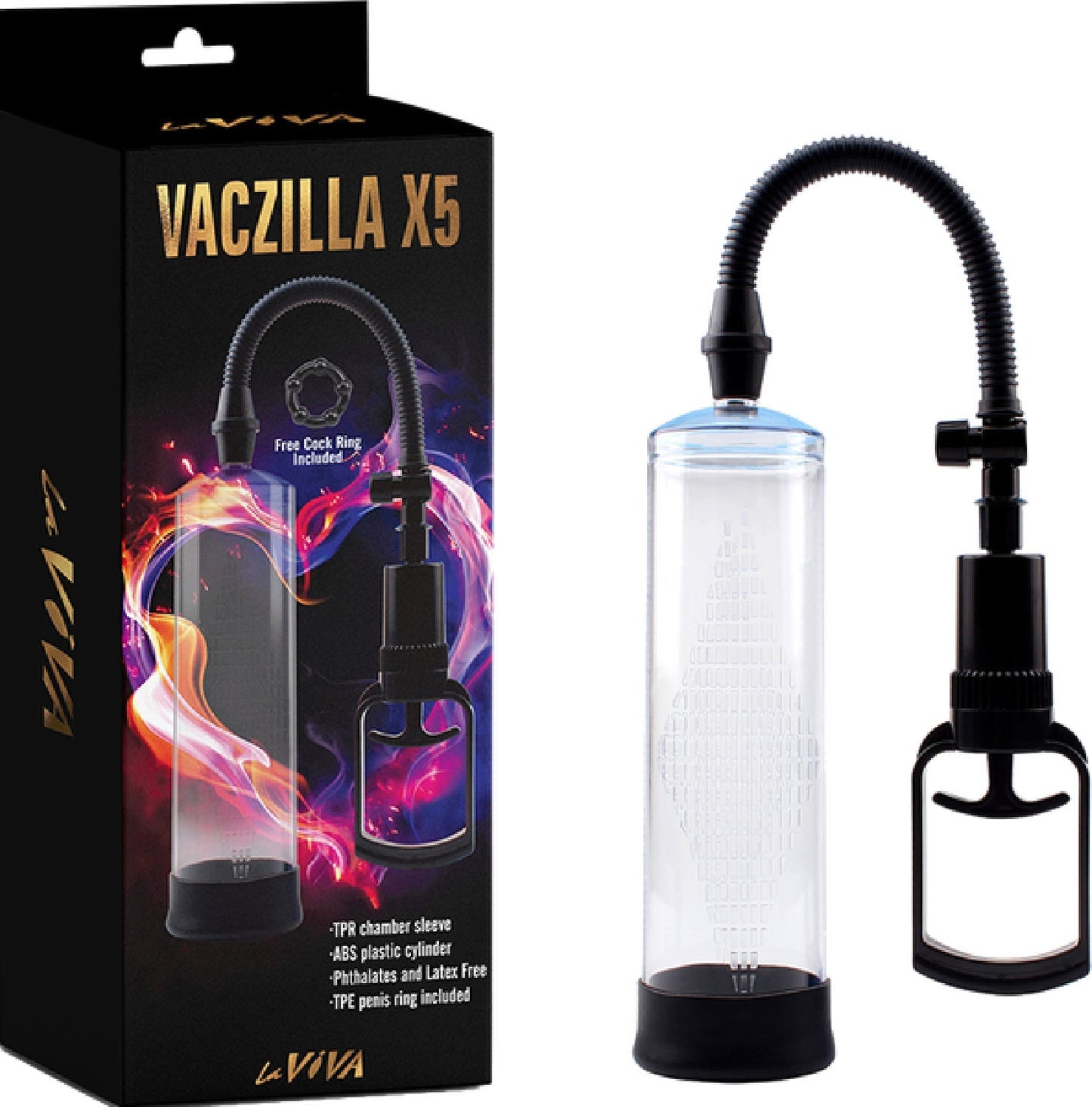 Vaczilla Penis Pump - Phthalate-Free, Latex-Free, 7.9 Inch, with TPE Ring and ABS Plastic Cylinder > Pumps > Penis Pumps - Tophatter Daily Deals