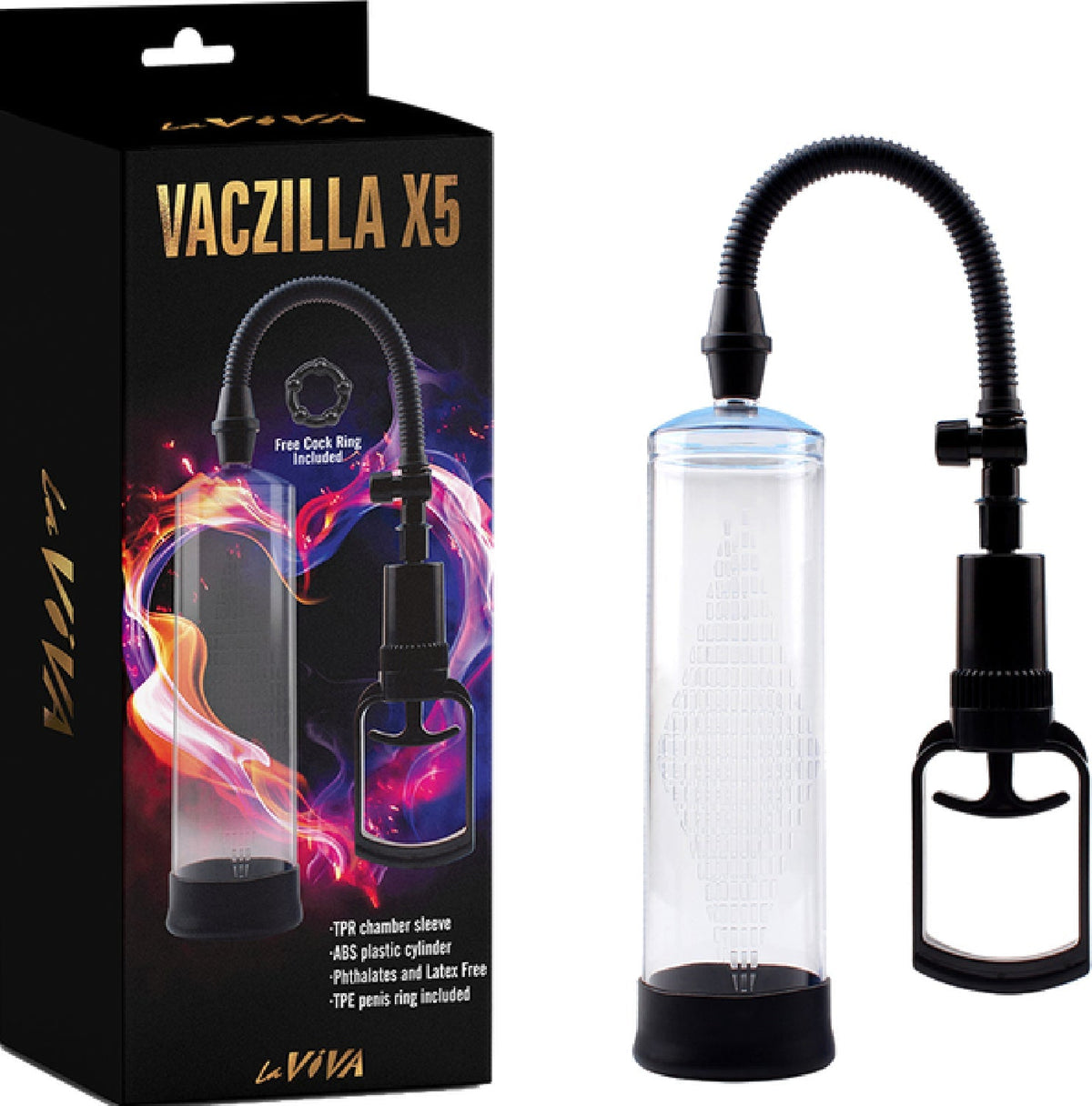 Vaczilla Penis Pump - Phthalate-Free, Latex-Free, 7.9 Inch, with TPE Ring and ABS Plastic Cylinder > Pumps > Penis Pumps - Tophatter Daily Deals