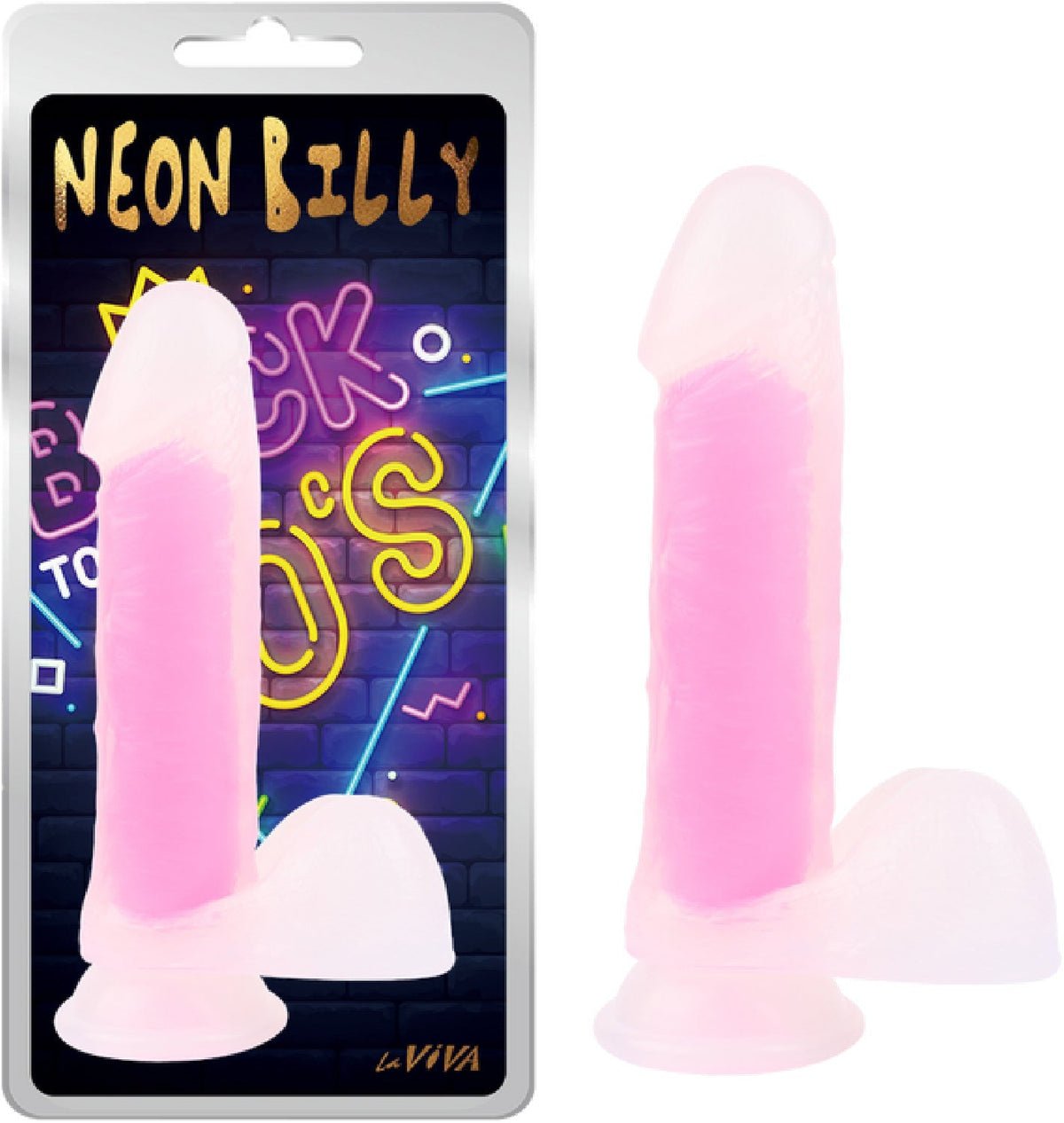 Neon Billy 7.6" (Glow Pink) > Vibrators > Standard Vibrators - Tophatter Daily Deals