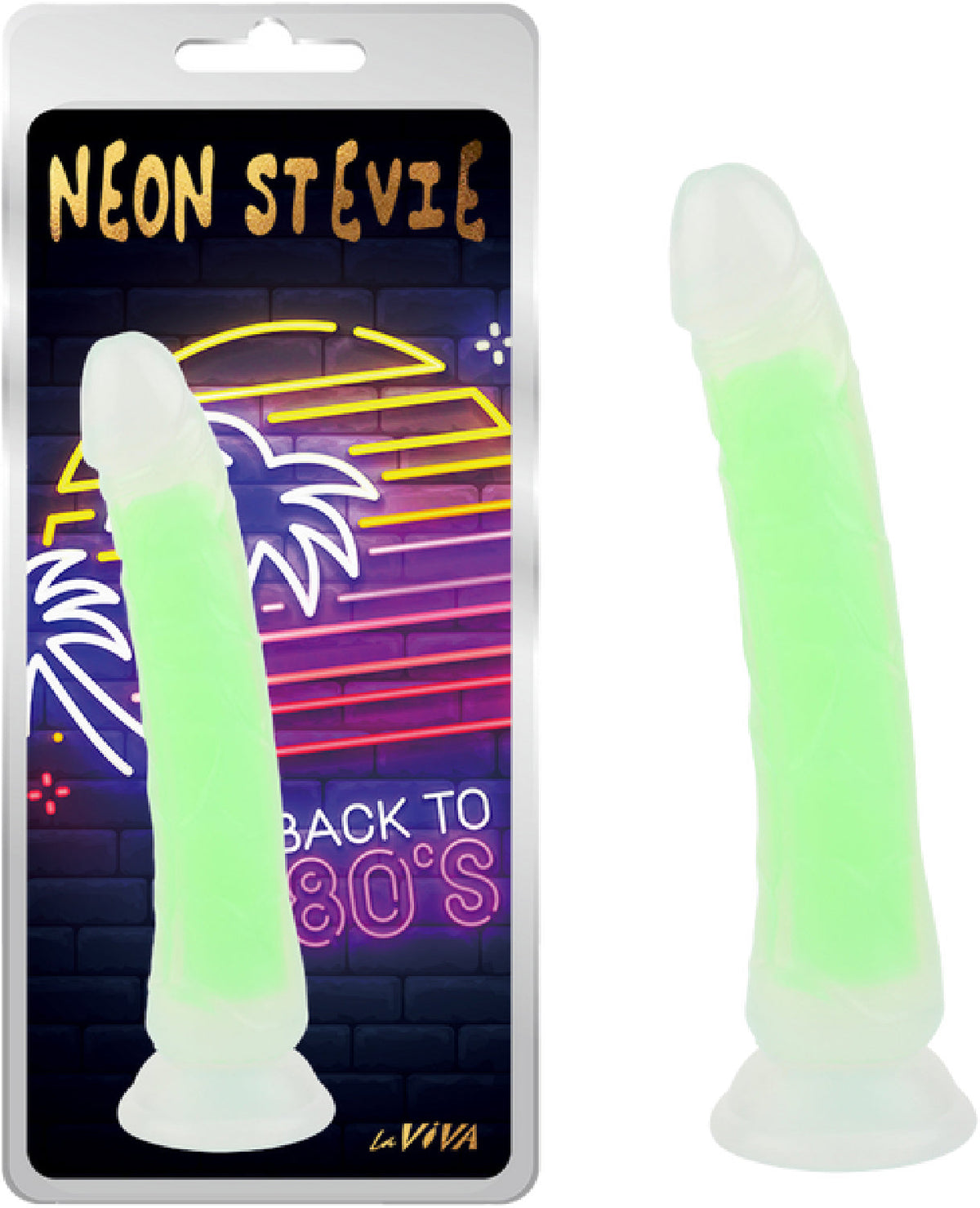 Neon Stevie 8.4 Inch – Glow-in-the-Dark Silicone Vibrator > Dildos > Realistic Dildos - Tophatter Daily Deals