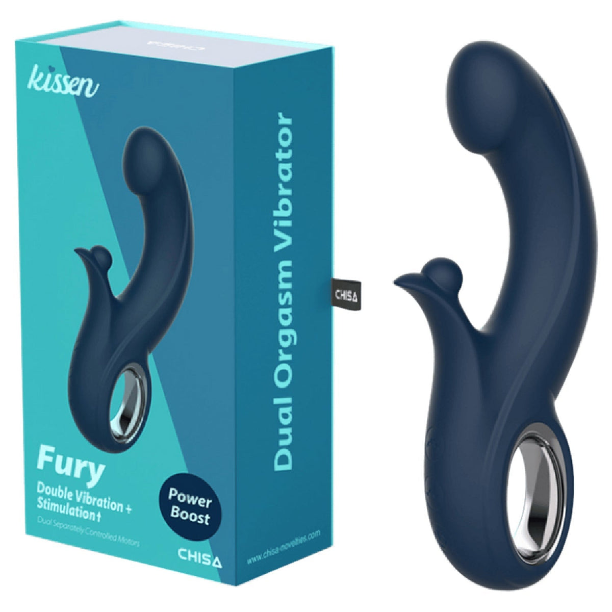 Fury – Waterproof 20.3cm Silicone Vibrator with 10 Vibration Patterns > Vibrators > Ladies > Rabbit Multi - Tophatter Daily Deals
