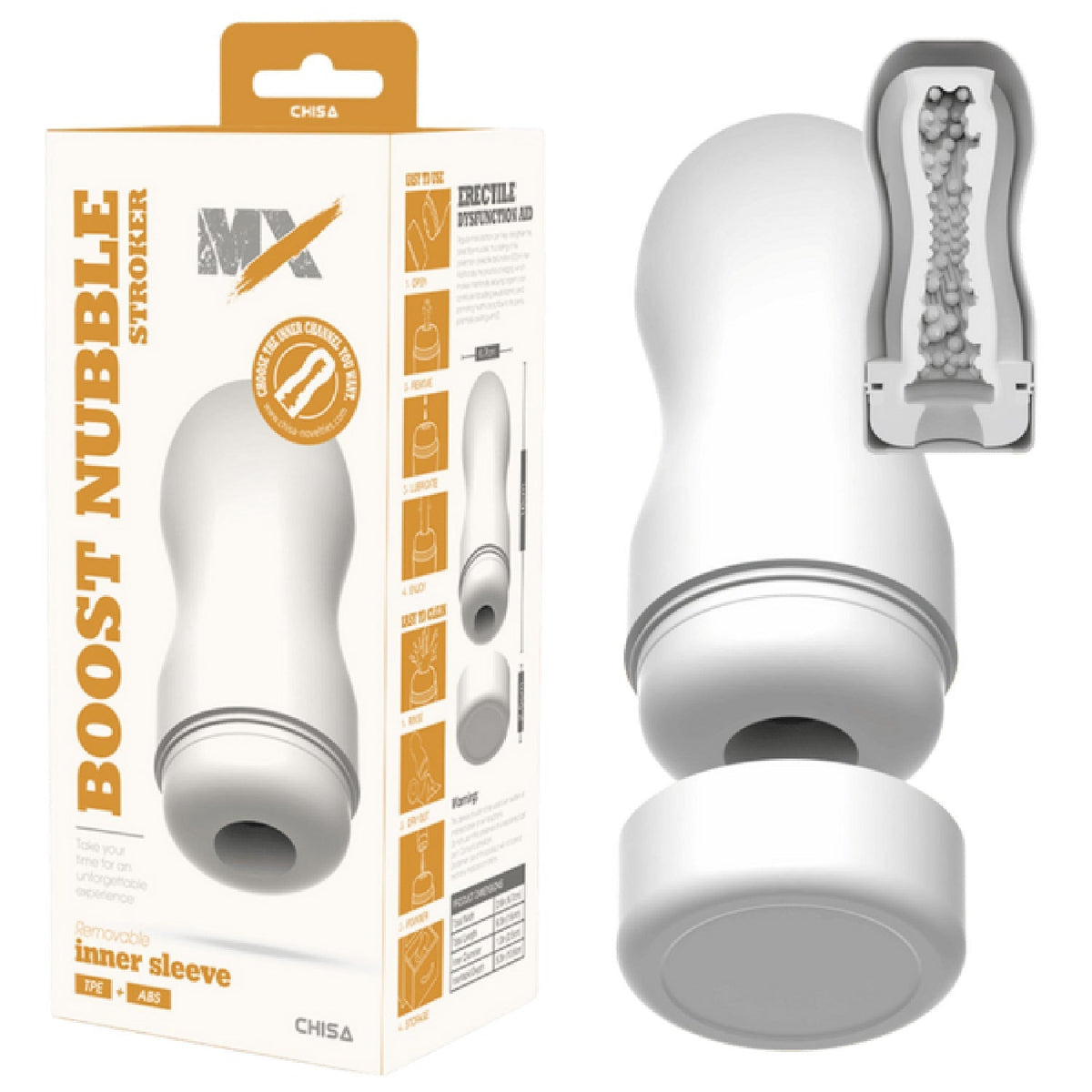 Boost Nubble Stroker – Super-Soft Phthalate-Free TPE+ABS Stroker 16cm > Sex Toys For Men > Masturbators Cup - Tophatter Daily Deals