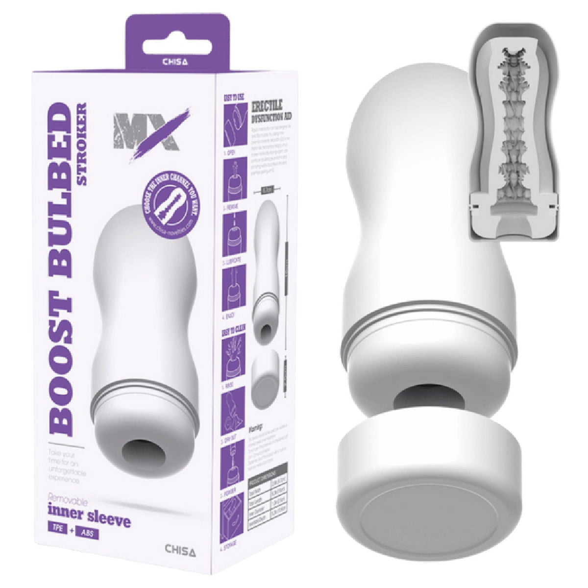 Boost Bulbed Stroker – Super-Soft 16cm Stroker > Sex Toys For Men > Masturbators Cup - Tophatter Daily Deals